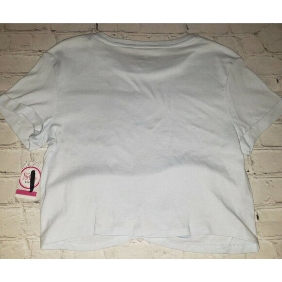 Nwt JR's Flirtitude Active Size XL Pale Blue Cuffed Short Sleeve Top - Picture 2 of 2